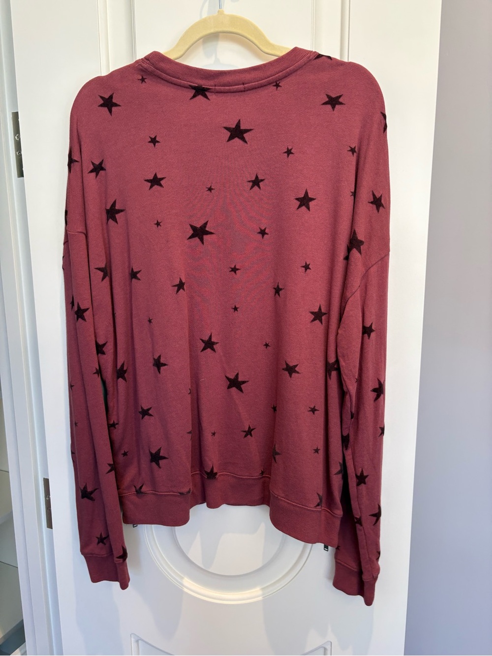 Rails Burgundy Star-Print Sweatshirt with size zippers - Picture 6 of 7